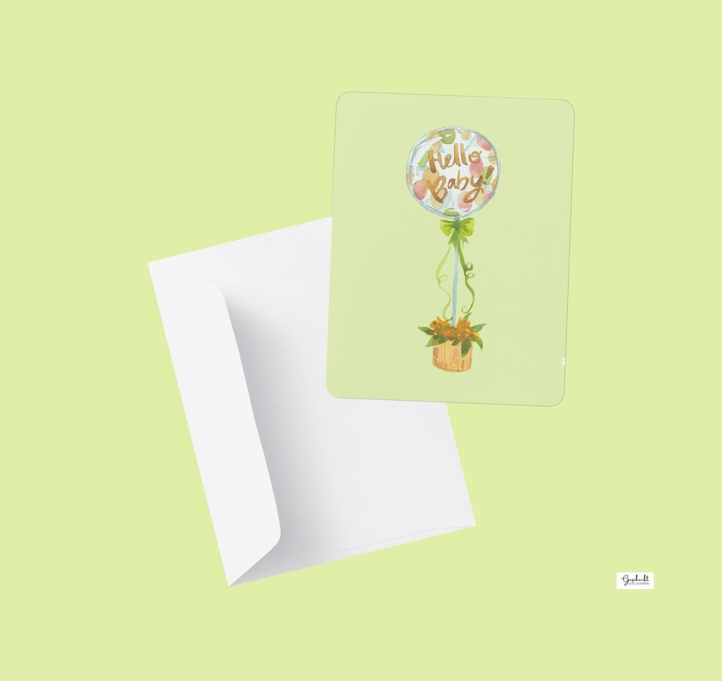 Baby Balloon Green Card