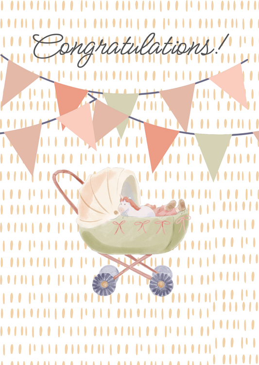 Congratulations Baby Girl Card