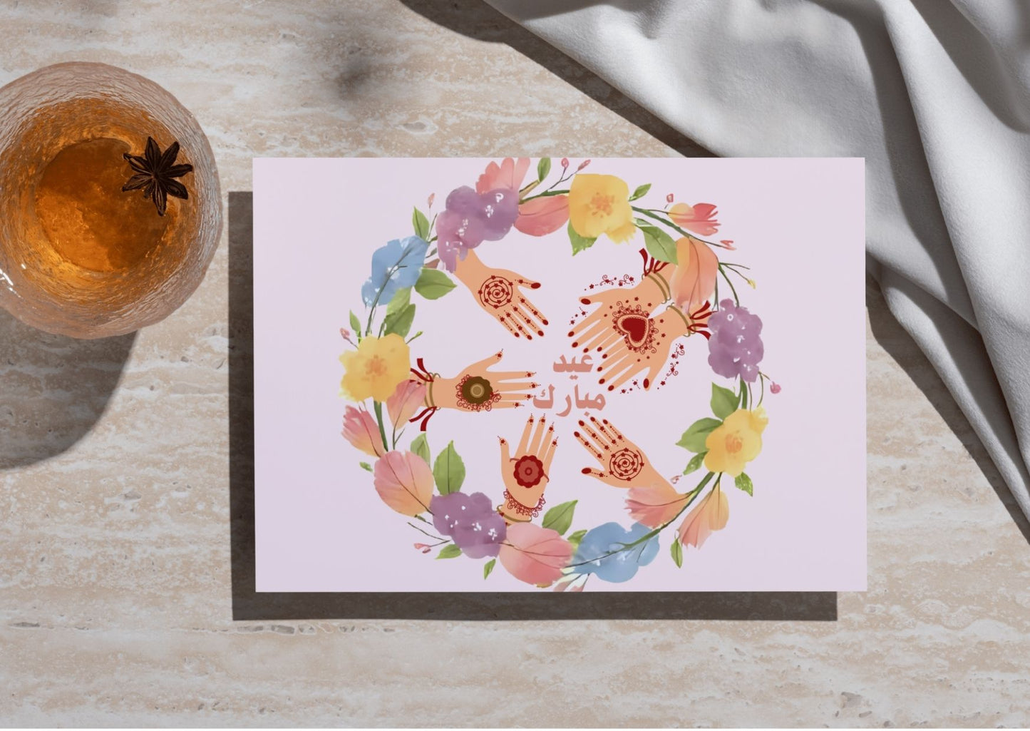 Eid Mubarak Henna Wreath