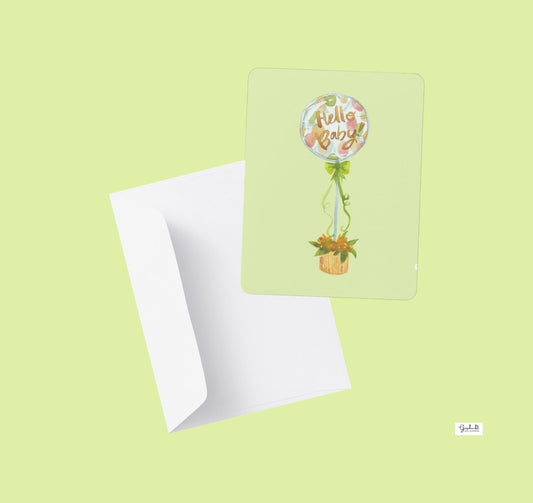 Baby Balloon Green Card